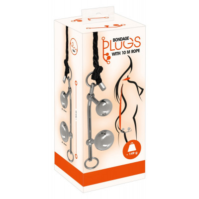 BONDAGE PLUGS CON CORDA - 10 METRI - COLORE NERO